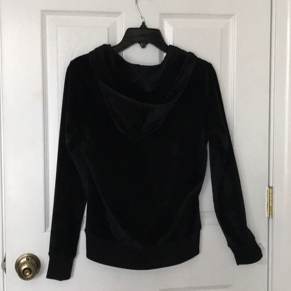 Black Velour 90s Y2K Track Suit Medium and Small - Picture 5 of 8